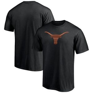 Fanatics Black Tee with Brown Longhorn Graphic